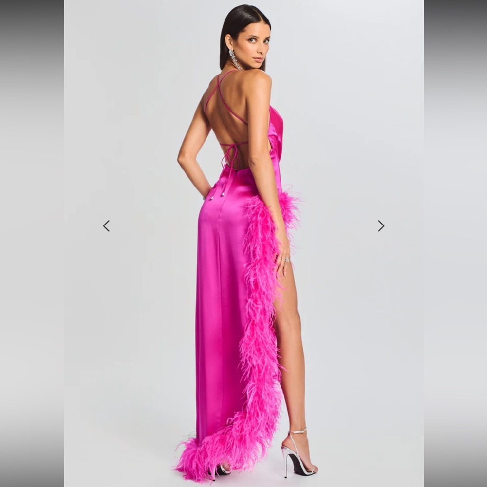 $795 NWT Retrofête PRISCILLA FEATHER DRESS - Picture 4 of 7